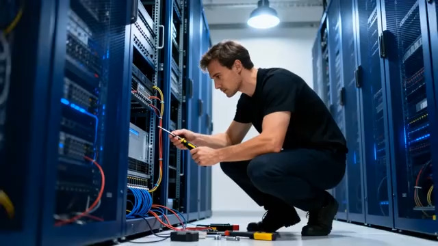  数据中心工程师检修2164#横屏 	 