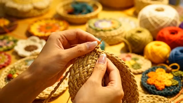  手工编织制作过程2139#横屏 	 