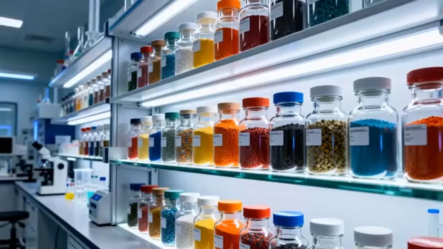  实验室化学试剂瓶特写2108#横屏 	 -