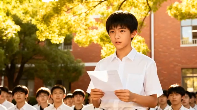  少年领读人 阳光校园场景2055#横屏 	 -