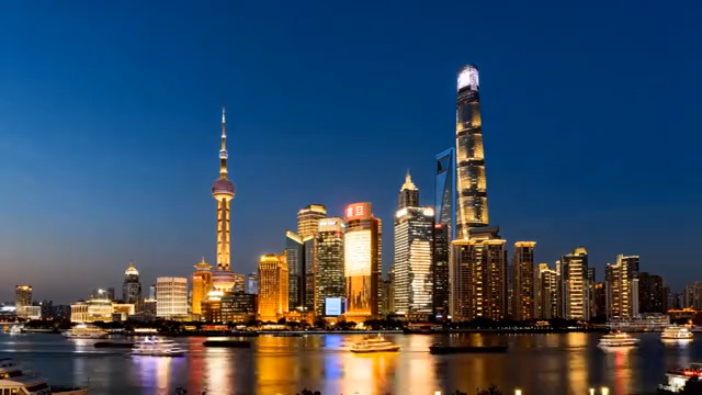  上海外滩夜景2046#横屏 	 