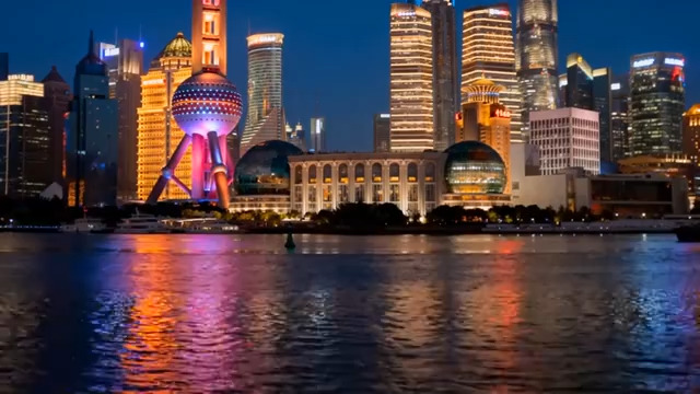  上海外滩夜景灯光秀2047#横屏 	 - 