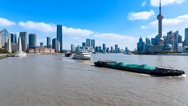  上海外滩江景日景2040#横屏 	 