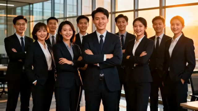  商务团队精英合影2020#横屏 	 