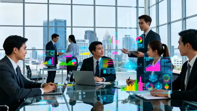  商务团队全息数据会议2022#横屏 	 