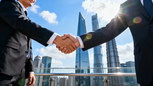  商务人士握手合作2009#横屏 	 - 