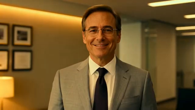  商务人士微笑面对镜头2008#横屏 	 