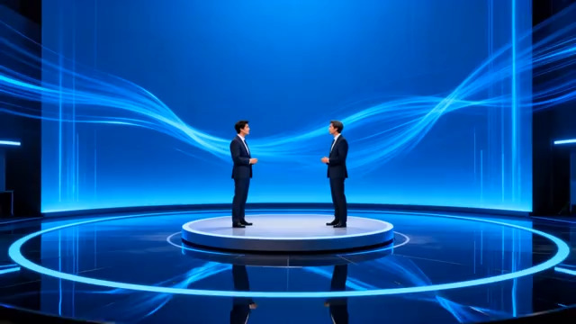  商务人士科技感对话1997#横屏 	 