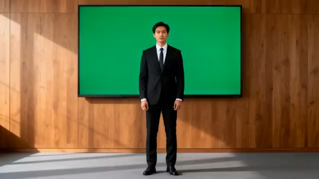  商务男性绿幕人像1978#横屏 	 