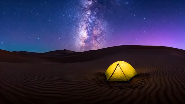  沙漠星空下的帐篷1925#横屏 	 