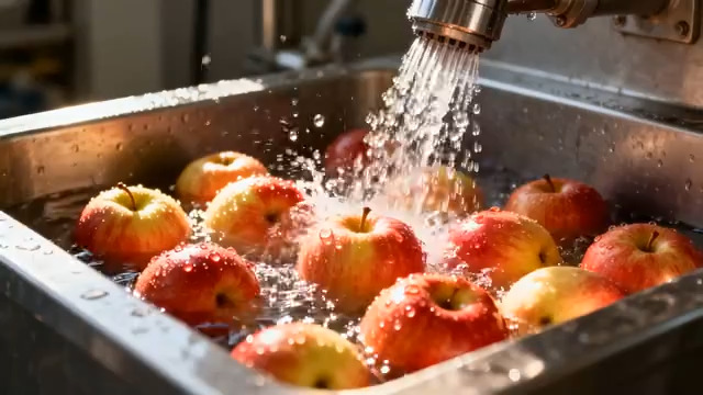  苹果清洗流水线作业1700#横屏 	 