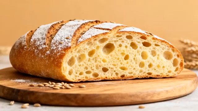  欧式全麦面包特写1693#横屏 	 