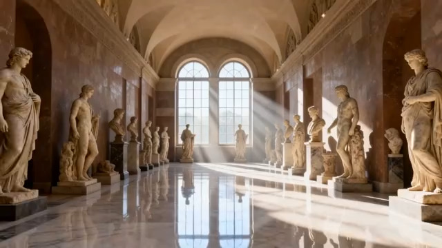  欧式雕塑艺术长廊1684#横屏 	 