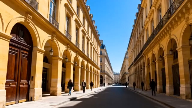  欧式建筑街道漫步1689#横屏 	 