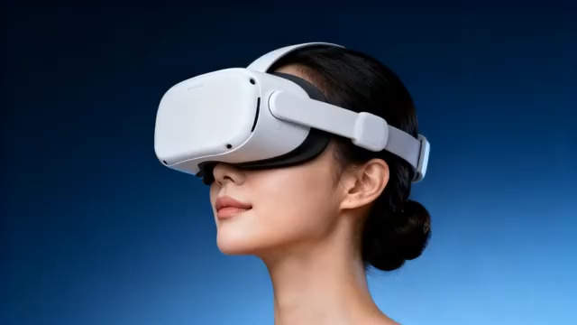  女性VR眼镜体验1663#横屏 	 -