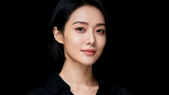  女性面部特写镜头1666#横屏 	 -