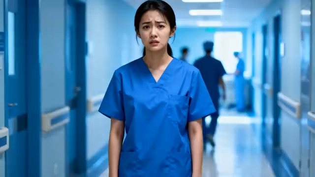  女护士走廊焦急担忧1657#横屏 	 