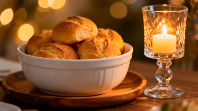  暖光面包与烛光晚餐1650#横屏 	 - 