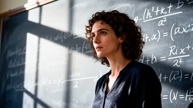  女教师思考教学场景1658#横屏 	 