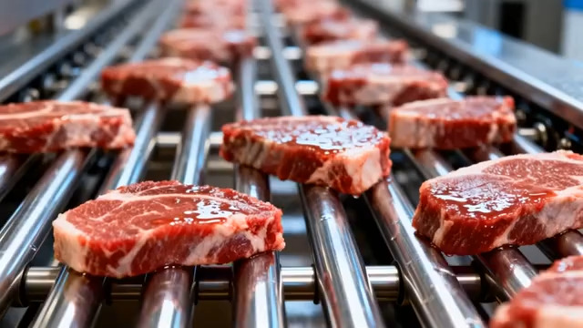  牛肉加工流水线生产1645#横屏 	 