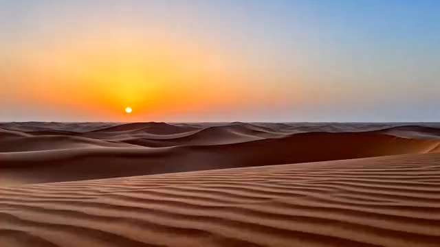  沙漠日出壮丽景象1912#横屏 	 