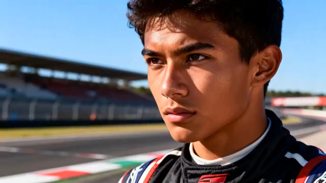  赛车手赛场坚毅特写1878#横屏 	 