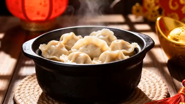  热气腾腾的饺子1823#横屏 	 