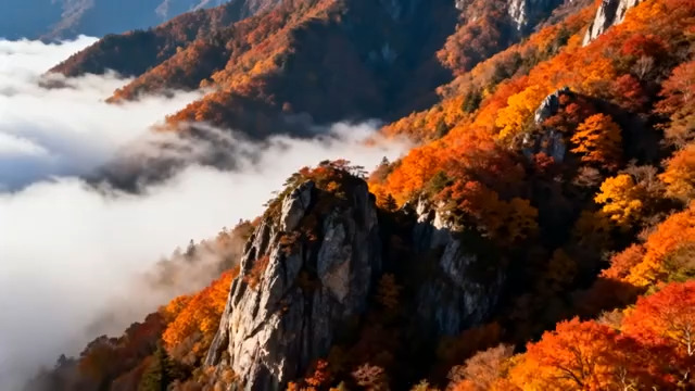  秋日云海壮丽山川1802#横屏 	 