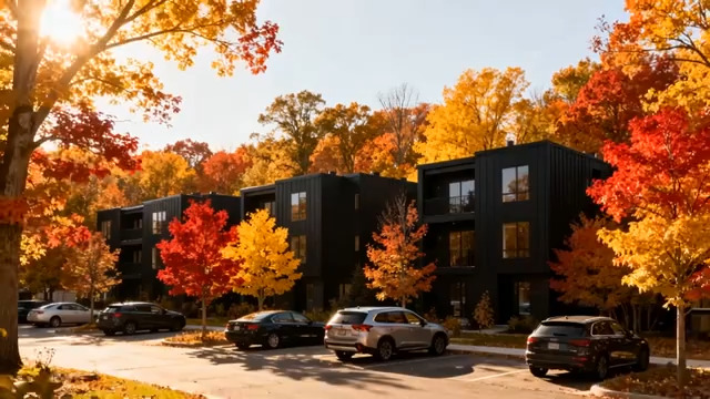  秋日黑公寓与彩叶林1784#横屏 	 