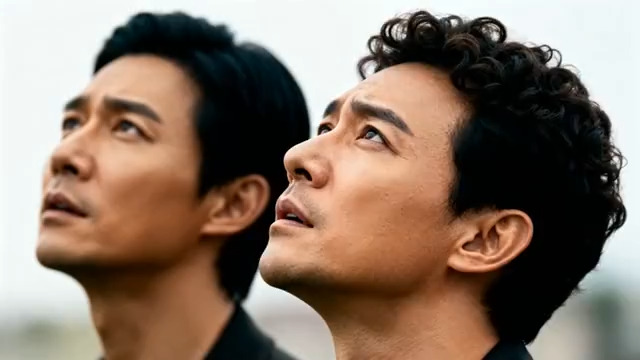  男性仰望多表情特写1623#横屏 	 - 