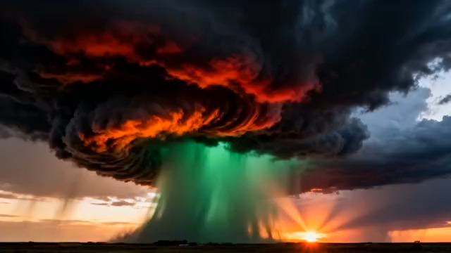  末日蘑菇云爆炸场景1592#横屏 	 