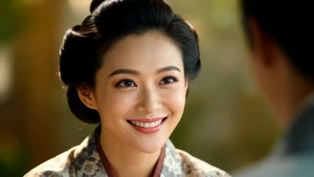  民国女子温婉笑容1577#横屏 	 