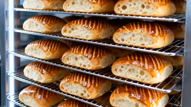  面包出炉特写1572#横屏 	 