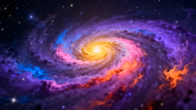  梦幻彩色螺旋星云1555#横屏 	 -