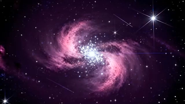  梦幻粉色螺旋星云1557#横屏 	 