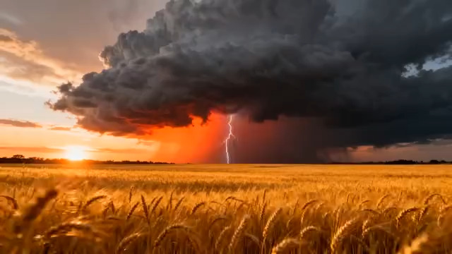  麦田风暴雷电延时1525#横屏 	 