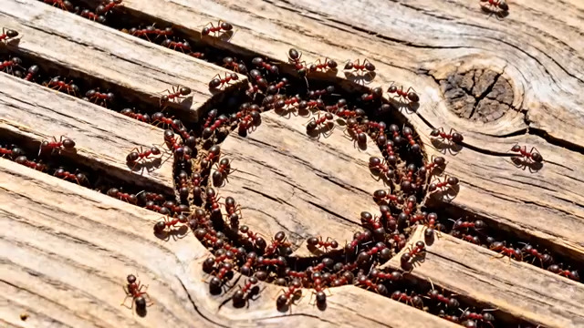  蚂蚁环绕圆形搬运食物1521#横屏 	 - 