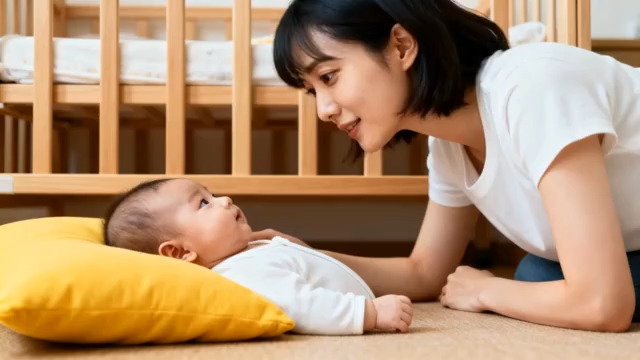  妈妈和宝宝互动瞬间1515#横屏 	 