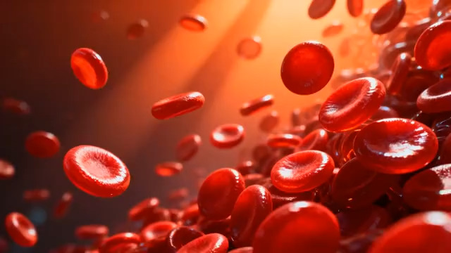  流动的红色血细胞1479#横屏 	 