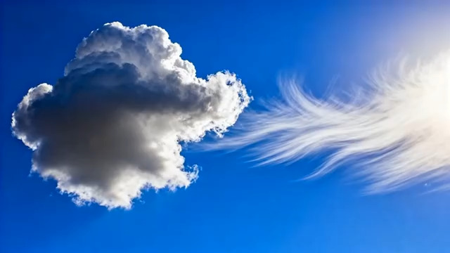  蓝天白云飘移动画1414#横屏 	 