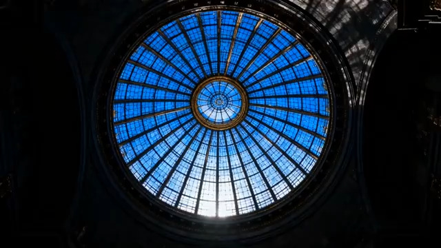  蓝色穹顶玻璃天窗1400#横屏 	 