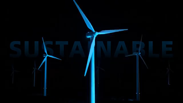  蓝色风电可持续能源1392#横屏 	 