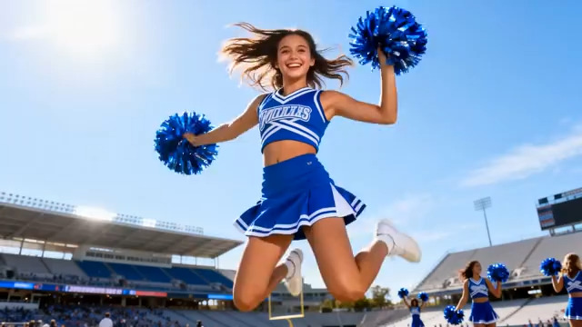  啦啦队赛场活力表演1371#横屏 	 