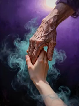  枯手与嫩手交握1362#横屏 	 