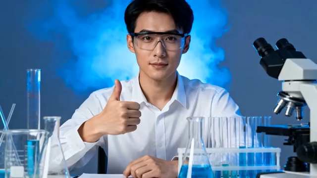  科研人员点赞手势1338#横屏 	 -