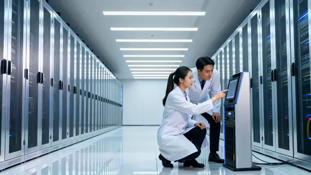  科研人员操作服务器1336#横屏 	 