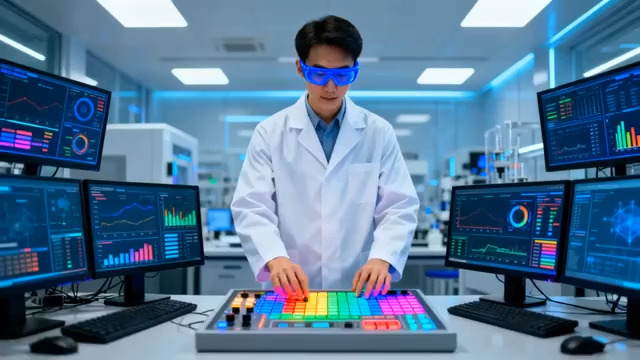  科研人员操作控制台1337#横屏 	 - 