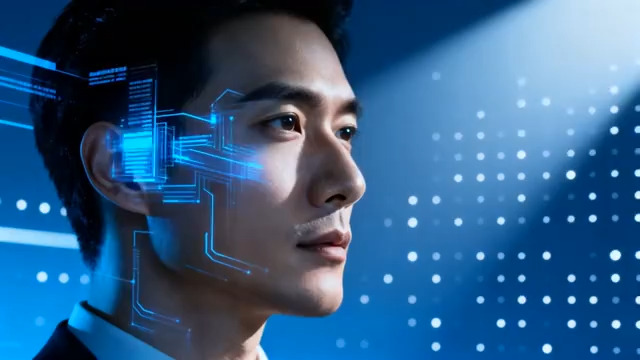  科技感商务男性特写1314#横屏 	 