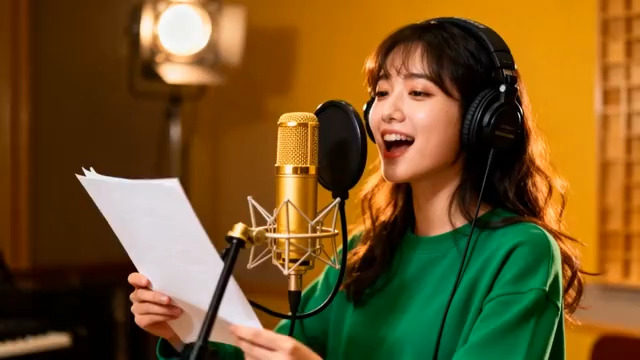  开心女生录音棚歌1302#横屏 	 