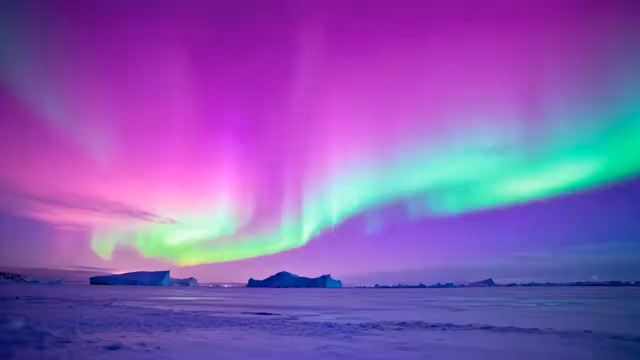  绝美极光舞动夜空1287#横屏 	 